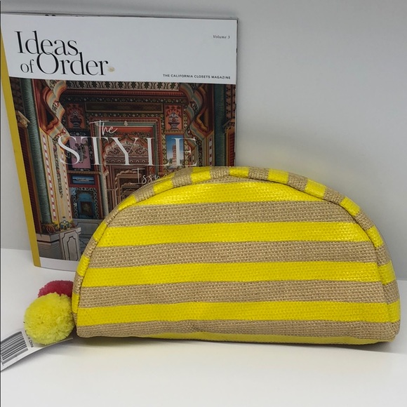 Raffia clutch purse (available in pink or yellow) - Picture 2 of 8